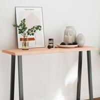 Bordplade 120x50x(2-6)cm naturlig kant ubehandlet massivt træ