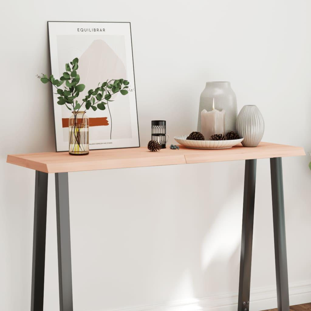Bordplade 120x50x(2-6)cm naturlig kant ubehandlet massivt træ