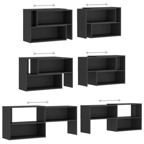Tv-bord 149x30x52 cm konstrueret træ grå