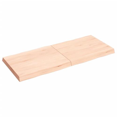 Bordplade 120x50x(2-6)cm naturlig kant ubehandlet massivt træ