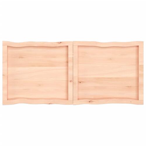 Bordplade 120x50x(2-6)cm naturlig kant ubehandlet massivt træ