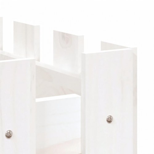 Højbed med stakitdesign 150×30×30 cm - massivt fyrretræ, hvid