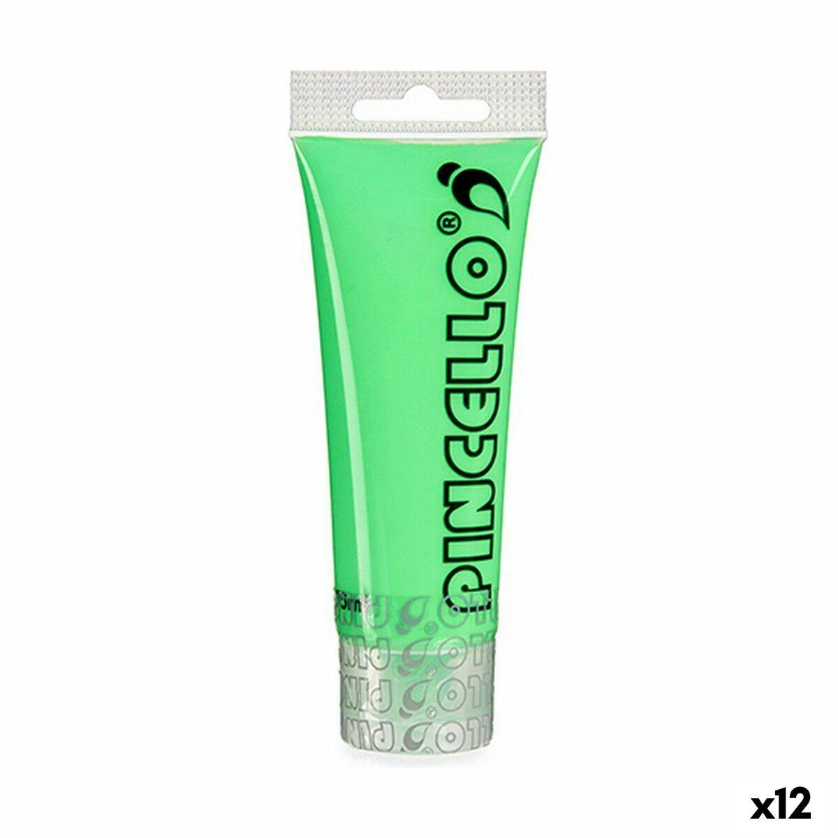 Akrylmaling - Neon grøn 75 ml (12 stk.) billede