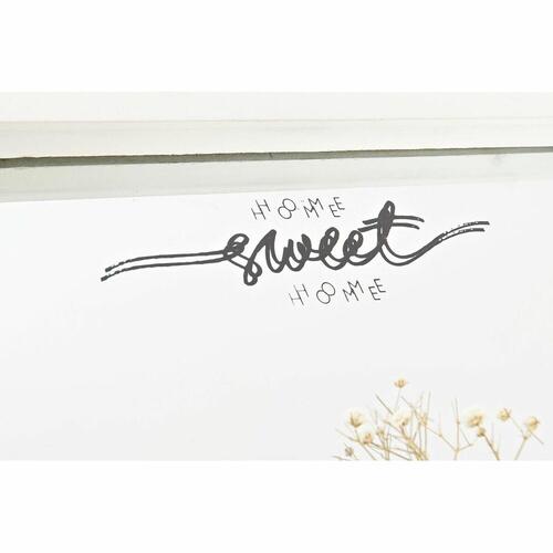 Vægspejl Krystal Natur Hvid 30 x 4 x 40 cm Træ MDF Cottage (2 enheder)
