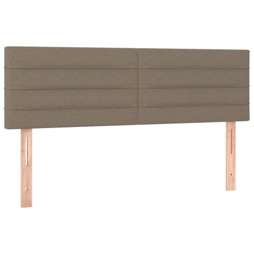 Kontinentalseng med madras 140 x 190 cm - stof, gråbrun