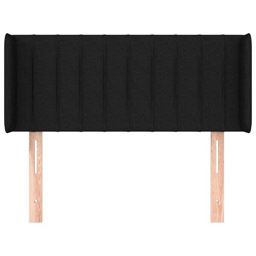 Sengegavl med kanter 83x16x78/128 cm stof sort