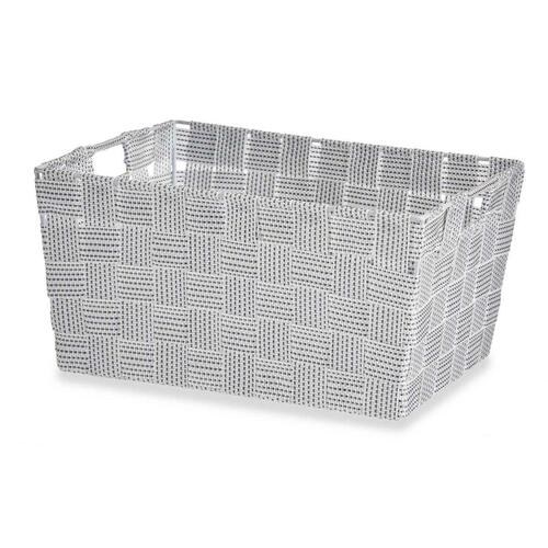 Multibrug kurv Hvid Klæde 30,4 x 14 x 20 cm (18 enheder)