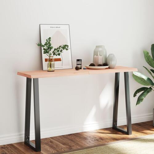 Bordplade 140x60x(2-6)cm naturlig kant ubehandlet massivt træ