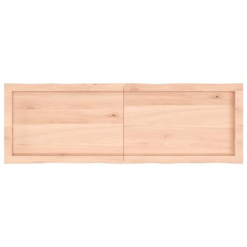 Bordplade 140x60x(2-6)cm naturlig kant ubehandlet massivt træ