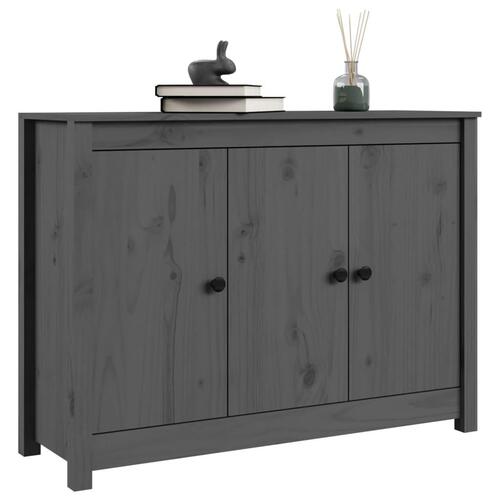 Skænk 100x35x74 cm massivt fyrretræ grå