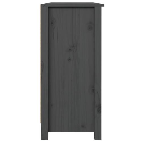 Skænk 100x35x74 cm massivt fyrretræ grå