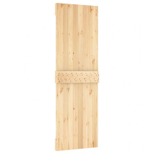Skydedør med monteringssæt 70x210 cm massivt fyrretræ