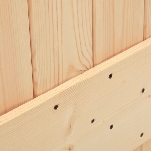 Skydedør med monteringssæt 70x210 cm massivt fyrretræ