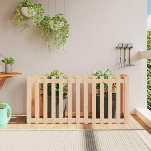 Højbed med stakitdesign 150x50x70 cm massivt fyrretræ