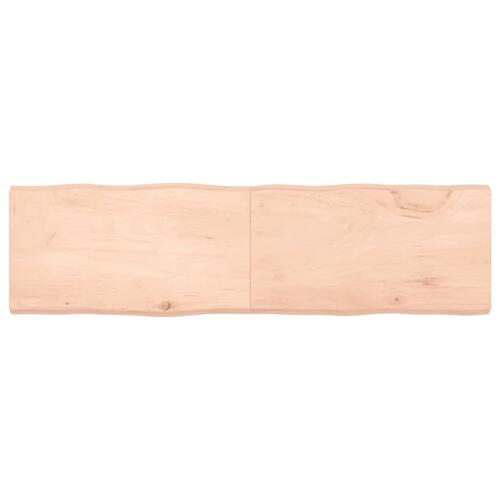 Bordplade 180x50x(2-6)cm naturlig kant ubehandlet massivt træ