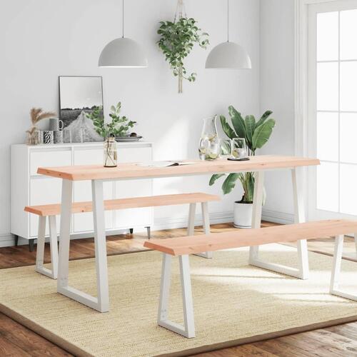 Bordplade 180x50x(2-6)cm naturlig kant ubehandlet massivt træ