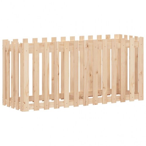 Højbed med stakitdesign 150x50x70 cm massivt fyrretræ