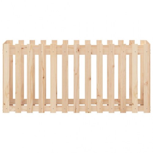 Højbed med stakitdesign 150x50x70 cm massivt fyrretræ