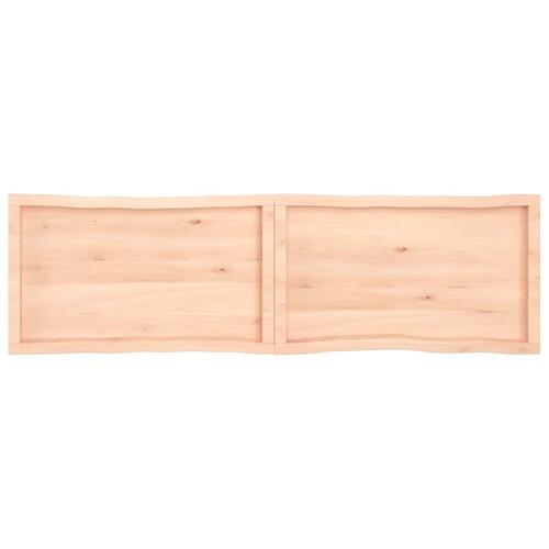 Bordplade 180x50x(2-6)cm naturlig kant ubehandlet massivt træ