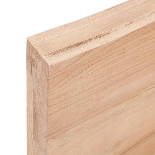 Bordplade 120x40x(2-6) cm naturlig kant behandlet træ lysebrun