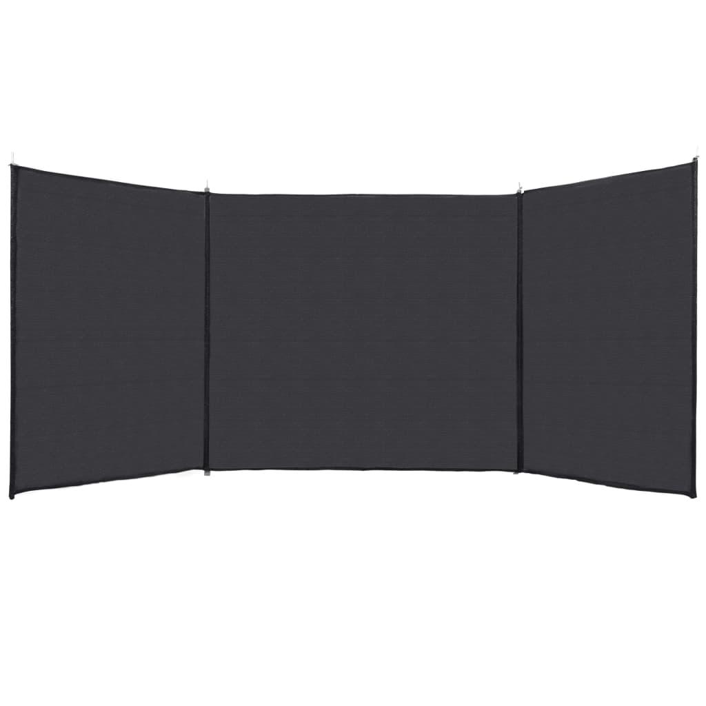 Læskærm 150 x 450 cm HDPE antracitgrå