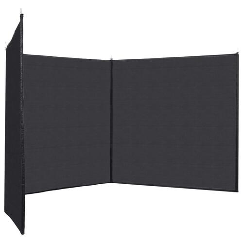 Læskærm 150 x 450 cm HDPE antracitgrå