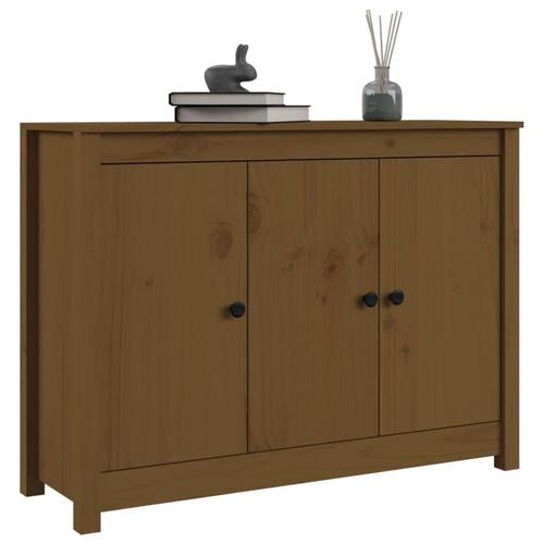 Skænk 100x35x74 cm massivt fyrretræ gyldenbrun
