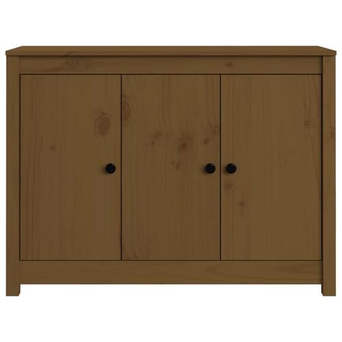 Skænk 100x35x74 cm massivt fyrretræ gyldenbrun