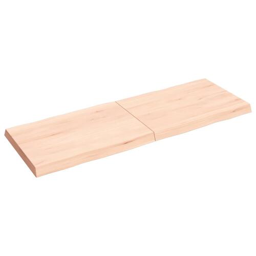 Bordplade 140x50x(2-6)cm naturlig kant ubehandlet massivt træ