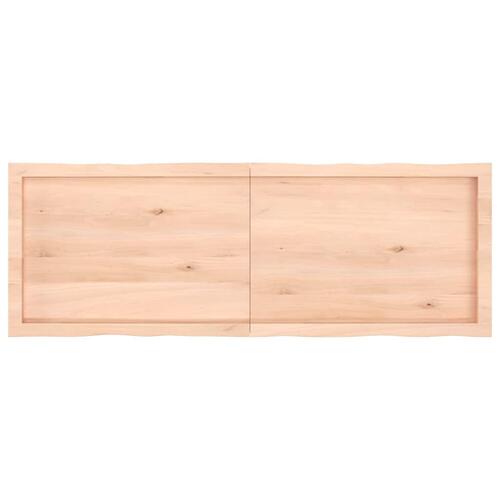 Bordplade 140x50x(2-6)cm naturlig kant ubehandlet massivt træ