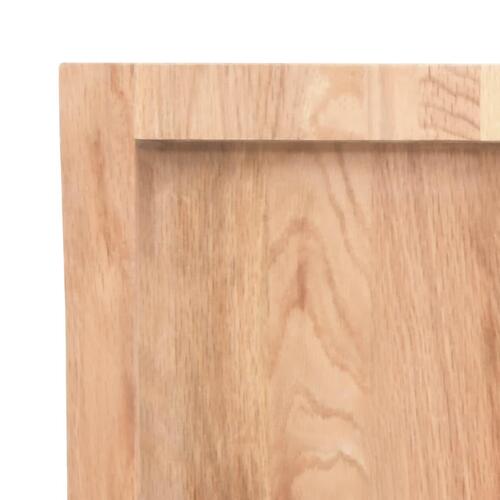 Bordplade 100x60x(2-4) cm naturlig kant behandlet træ lysebrun