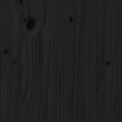 Skænk 100x35x74 cm massivt fyrretræ sort