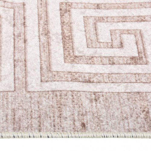 Gulvtæppe 150x230 cm vaskbart + skridsikkert beige