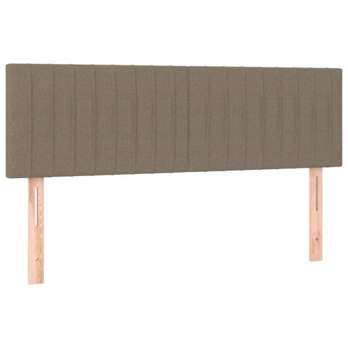 Kontinentalseng med madras 140x190 cm - stof gråbrun