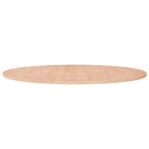 Rund bordplade Ø90x1,5 cm ubehandlet massivt egetræ
