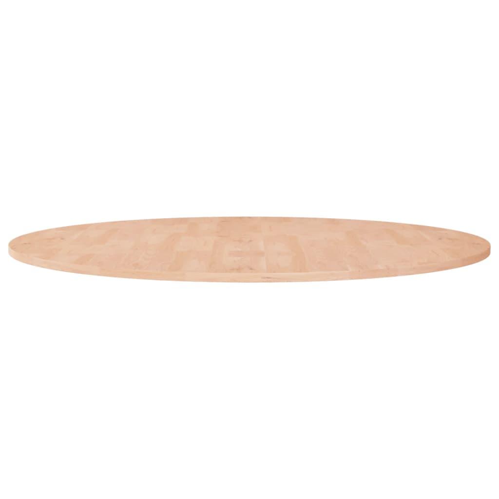 Rund bordplade Ø90x1,5 cm ubehandlet massivt egetræ