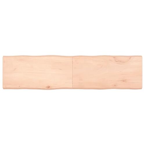 Bordplade 160x40x(2-6)cm naturlig kant ubehandlet massivt træ