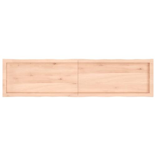 Bordplade 160x40x(2-6)cm naturlig kant ubehandlet massivt træ