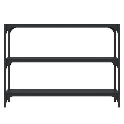 Bogreol 100x33x70,5 cm konstrueret træ og stål sort