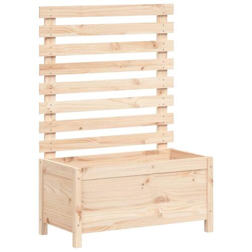 Plantekasse med stativ 79x39,5x114 cm massivt fyrretræ