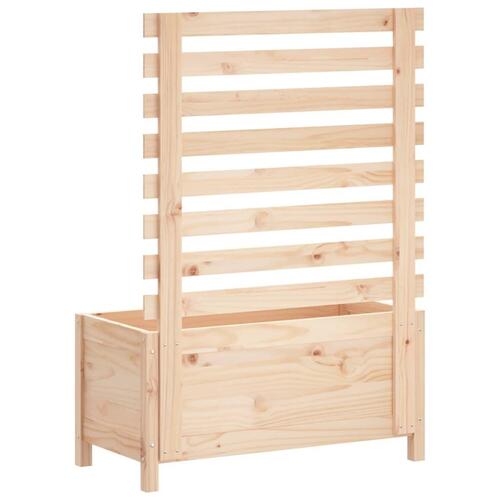 Plantekasse med stativ 79x39,5x114 cm massivt fyrretræ