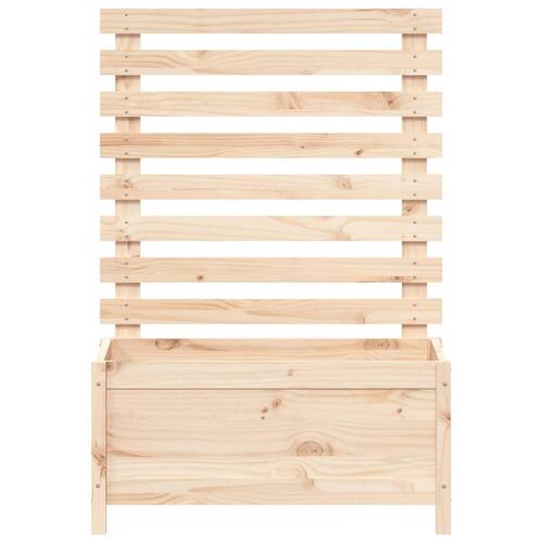 Plantekasse med stativ 79x39,5x114 cm massivt fyrretræ