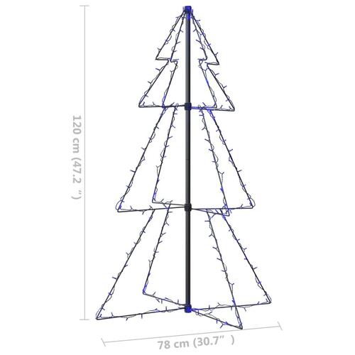 Lysende juletræ 78x120 cm 160 LED'er indendørs/udendørs