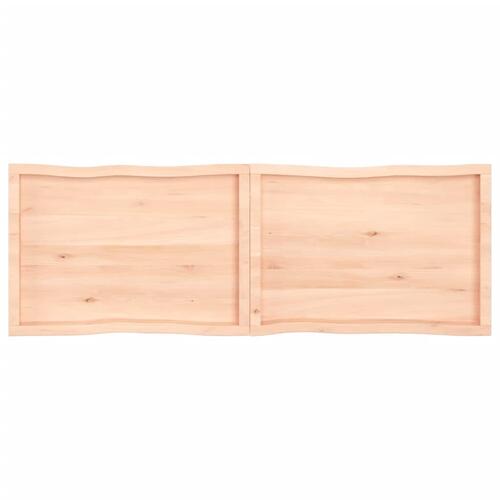 Bordplade 180x60x(2-6)cm naturlig kant ubehandlet massivt træ