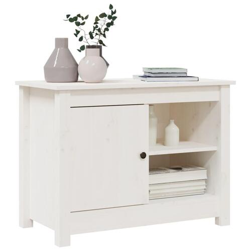 Tv-bord 70x36,5x52 cm massivt fyrretræ hvid