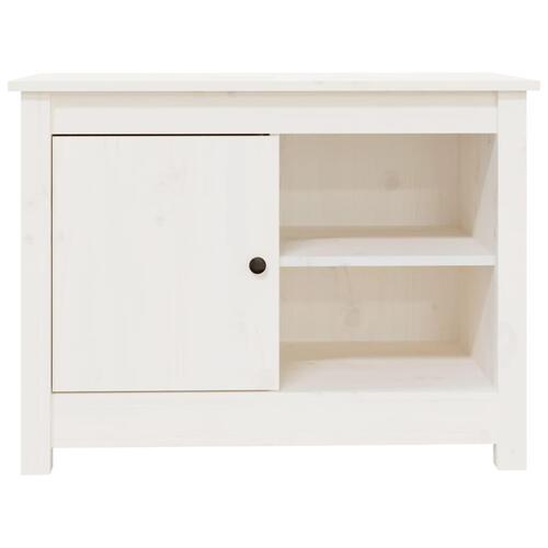 Tv-bord 70x36,5x52 cm massivt fyrretræ hvid