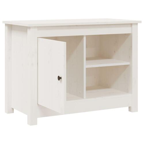 Tv-bord 70x36,5x52 cm massivt fyrretræ hvid