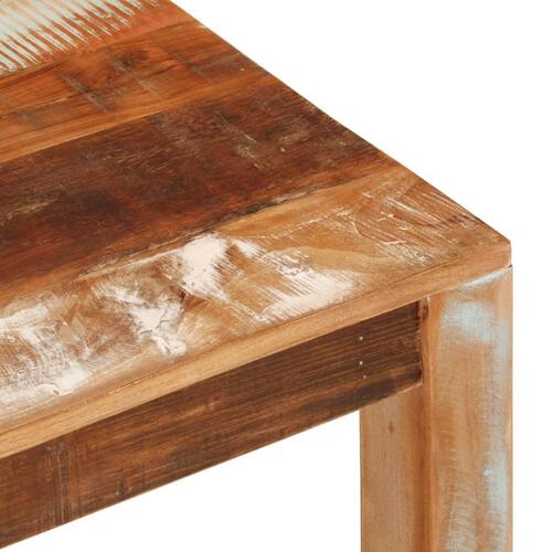 Sofabord 55x55x35 cm massivt genbrugstræ
