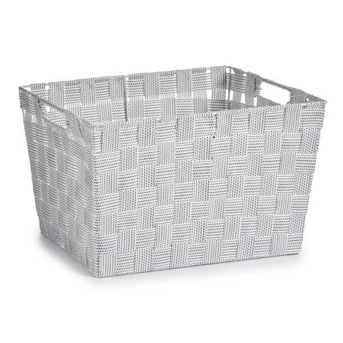 Vasketøjskurv Hvid Klæde 10 L 25 x 20 x 35 cm (12 enheder)