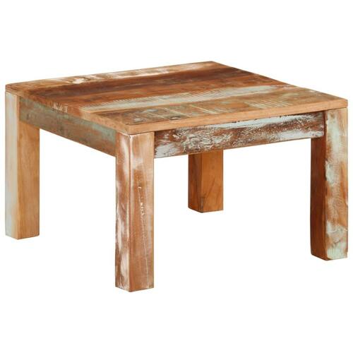 Sofabord 55x55x35 cm massivt genbrugstræ